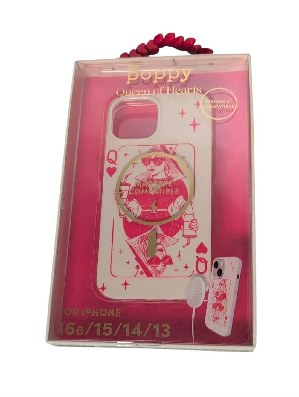 XO Poppy Queen of Hearts iPhone 16e/15/14/13 Phone Case